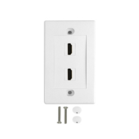 White HDMI Wall Plate Kits